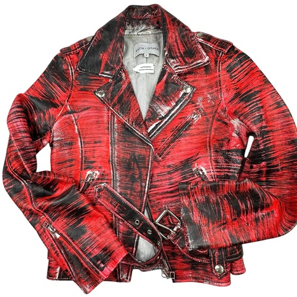 Each x Other Daniele Innamorato Bold Leather Jacket M Limited Edition Painted - Picture 1 of 16